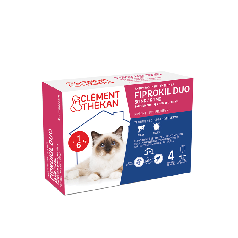 Fiprokil Duo 50mg 60mg Spot On Chats Clement Thekan